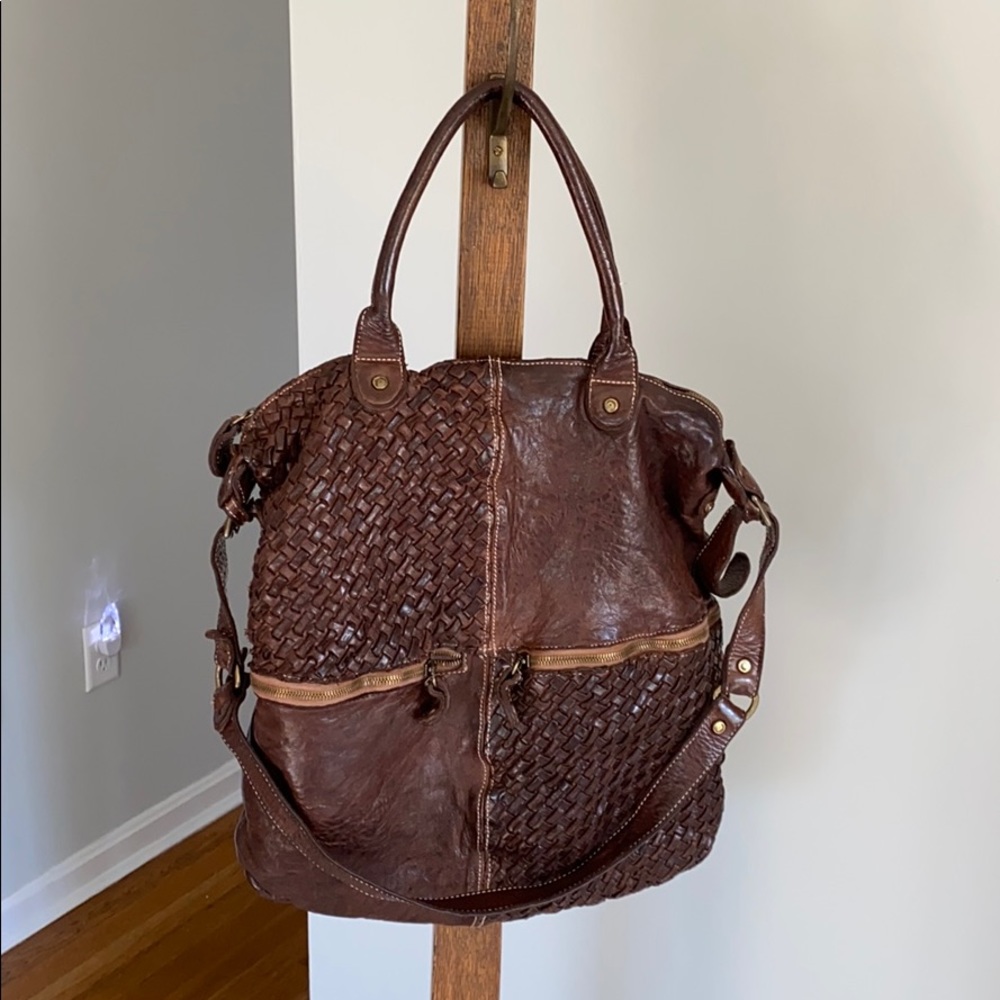 Large buttery soft chocolate brown handbag